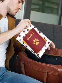 Cuaderno de espiral con foto personalizada de mascota, libro de escritura personalizado con perro y gato, cuaderno con portada personalizada, regalo para amantes de las mascotas, libro de anillas, cuaderno de viaje con cara de mascota, útiles escolares, multiusos, ornamental, reutilizable, moderno, colorido, lindo, vintage, de dibujos animados, kawaii, personalizado, único, para trabajadores, clientes, estudiantes, para negocios/trabajo/oficina, para la escuela, suministros de regalo de Navidad - Multicolor - Ver 11