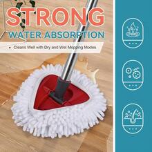 Microfiber Chenille Mop Pad Spin Mop Refill For O Cedar Mop Head 3 Pack Spin Mop Heads Replacements For Ocedar Easywring 1 Tank System Mop Replace Head Attachments, - 3-Pack - 查看 7