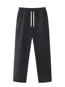 1 pezzo Pantaloni termici da uomo, pantaloni da casa con isolamento termico, pantaloni casual con vita elastica