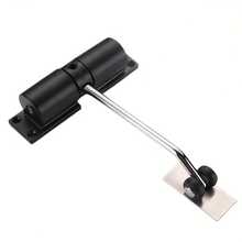 Stainless Steel Automatic Door Closer, Adjustable Strength, Brushed Metal Finish, Touch/Remote Control, Heavy Duty Spring, Surface Mounted For Interior/Exterior Use, Black/White - Multicolor - View 16