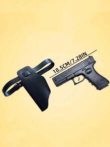 1 conjunto de adereços para festa de cosplay, modelo de pistola de brinquedo de plástico e couro, adereço anti-disparo para fotografia e performance de Halloween