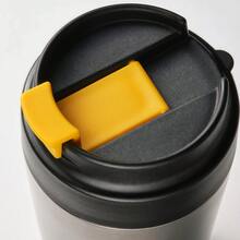 IKEA Cốc du lịch bằng thép không gỉ có thể tháo rời và giặt được, chống trượt và dễ cầm, cốc nước di động cho ô tô, văn phòng, thiết kế đơn giản và dễ vệ sinh, cốc giữ nhiệt ngoài trời, màu bạc - Bạc - Xem 2