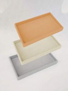 6-In-1 Velvet Jewelry Display Tray, Large Capacity Jewelry Organizer, Separate Compartment Design, Minimalist Multi-Slot Jewelry Stand, Jewelry Tray, Stackable Drawer Tray, Suitable For Earrings, Necklaces, Bracelets, Anklets, Rings, Hair Clips, Headbands Valentine Day Sun Travel Cool Back To School - Grey - View 5