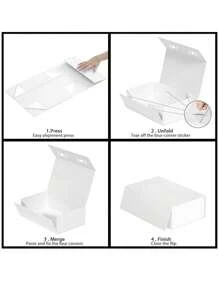 1 Stück weiße wiederverwendbare Geschenkbox mit Deckel, magnetischem Verschluss und rechteckigem Faltdesign, geeignet für Verpackung von Antrag-Boxen, Hochzeiten, Weihnachten, Halloween, Geburtstaggeschenken