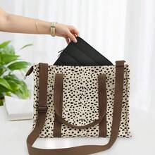 原装蓬松 iPad 保护套 9-11 英寸平板电脑，笔记本电脑保护套，女士，13.3-14 英寸闪亮笔记本电脑保护套，兼容 MacBook Air 13 13.6 M3 M2 M1/Pro 13/Pro 14、MacBook Pro 16，电脑包，银色 - 黑色 - 查看 7