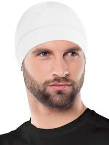 1/2 Pcs Men's And Women's Skull Cap Helmet Lining, Winter Wool Bicycle Cap, Skull Cap Under The Helmet, And Running Bicycle Cap