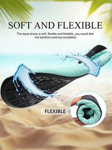 Leisfit Women's Ultra Light Beach/Water Shoes, Non Slip Snorkeling Barefoot Flexible Swimming Shoes, Adult Water Sandals - Soft And Waterproof, Suitable For Professional Non Slip Water Shoes And Indoor/Outdoor Sports Shoes For Beach, Swimming, Diving And Snorkeling - Light Blue - View 7