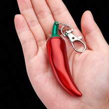 2Pcs/Set Red Pepper Permanent Match Lighter, Reusable 10,000 Times, Key Chain Match Lighter, Portable Design, Suitable For Outdoor Camping, Hiking, Daily Use, Is A Great Choice For Father's Day, Christmas, Birthday Gifts. - 紅色 - 查看 7