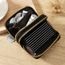 Double Zipper Wallet,Pocket Wallet,Coin Purse,Versatile Coin Wallet,Card Holder,Card Holder Multi-Card Card Organizer For Storage Credit Cards,Lightweight Minimalist,Fashion,Modern,Business,For Anniversary,For Birthday Gift,For Gift,For Girls,For Lady,For Female,Bag School Supplies For School Dorm Room & Back To School