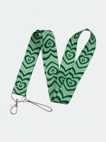 1条时尚飞天小女警爱心图案手机挂绳，长款多色丝带，心形钥匙卡套挂绳，可用于挂通行证、交通卡、工作许可证、场地证明、音乐会、鸡尾酒会等场合。非常适合送给男朋友、女朋友、家人，兼具学校、哥特风和Y2K风格。 - 彩色 - 查看 17