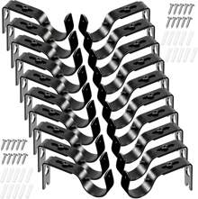 Frienda 20 Pcs Black Curtain Rod Support Brackets Adjustable Curtain Rod Hangers For 1 Inch Diameter General Hardware Holders Wall Bracket Hanger Hooks With Screws - 白色 - 查看 7