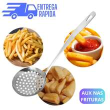 Kit 2 Escumadeira para Fritura em Aço Inoxidável Maciço 32 cm - Multicolorido - Visão 3