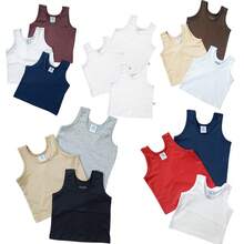 Kit com 3 Camisetas Regata Lene Baby - Vermelho - Visão 2
