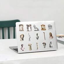 50 Graffiti Art Statue Stickers For Guitar And Notebook, DIY Waterproof Stickers - Grey - View 7