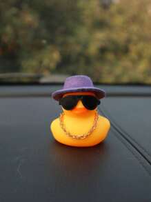 1pc Duck Design Car Ornament, Rubber Duck - Multicolor - View 13