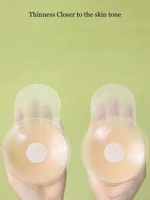 5 Pairs Reusable Silicone Invisible Bra Nipple Covers, 6.5cm, With Leak-Proof Pad And Protector, Strong Adhesive, Reusable Invisible Bra - Multicolor - View 6