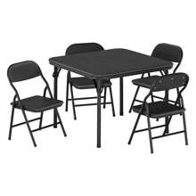 Folding Tables & Chairs - 黑色-5pcs - 查看 1