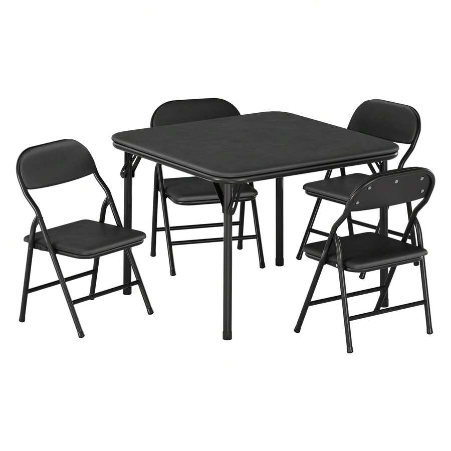 Folding Tables & Chairs - 黑色-5pcs - 查看 1