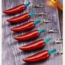2Pcs/Set Red Pepper Permanent Match Lighter, Reusable 10,000 Times, Key Chain Match Lighter, Portable Design, Suitable For Outdoor Camping, Hiking, Daily Use, Is A Great Choice For Father's Day, Christmas, Birthday Gifts. - 紅色 - 查看 10