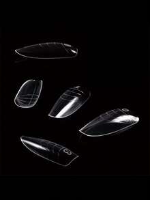 140 szt. przezroczystych podwójnych form do żelu polimerowego, klasyczne migdałowe formy do paznokci, do żelu budującego, przedłużania paznokci, salon kosmetyczny - Przezroczysty - Zobacz 6