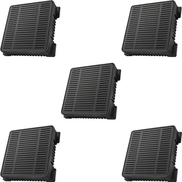5 Stück Blumentopf Loch Mesh Matte Kunststoff Quadrat verdickt atmungsaktiv Mesh Boden Mesh-Matte geeignet für Bonsai Gartenarbeit liefert (schwarz)