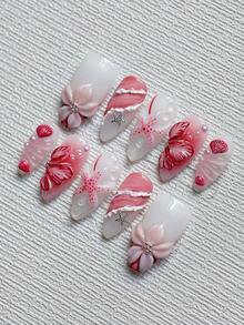 Bộ sticker dán móng tay chủ đề bãi biển Halloween (hình hạnh nhân, chiều dài trung bình, 10 miếng) - Họa tiết hoa màu hồng máu, kèm hình sóng biển 3D và sao biển ngọc trai - Bộ dụng cụ vẽ móng nghệ thuật nàng tiên cá phong cách Gothic (có thể tái sử dụng, bao gồm keo dán móng và dũa móng) - Dụng cụ vẽ móng nghệ thuật ma cà rồng - Nhiều màu - Xem 3
