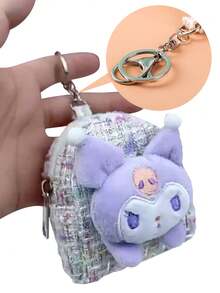 Sanrio Hello Kitty Kuromi Cinnamoroll My Melody Schlüsselanhänger Aufbewahrungstasche Schlüsselanhänger Taschen Puppe 3D Design - Schlüsselanhänger für Kopfhörer, Karten und Münzen Münzbörse Partygeschenk