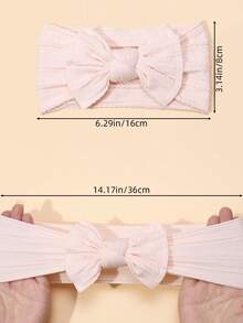 女士发带吸汗带3件套，新款时尚发饰，进口尼龙材质，提花编织蝴蝶结发带，适合美容和休闲场合，秋季配饰，秋冬季度假穿搭，女士优雅围巾，女士头巾，柔软头巾 - 粉紅色系3件套 - 查看 5