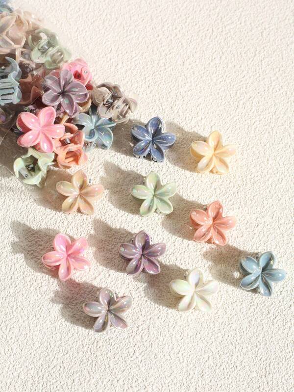 15/20/30 قطعة مشابك شعر على شكل زهرة صغيرة، لون القهوة، مشابك شعر صغيرة، مشابك الغرة، اكسسوارات شعر (مقاس واحد: 20 قطعة) اكسسوارات شعر جميلة للخريف والشتاء للإطلالات في العطلات للمرأة