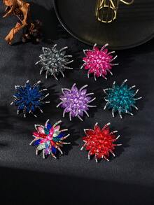 1pc - 7 Color Options Elegant Vintage Zinc Alloy Brooch, Suitable For Women's Daily, Party, DIY, Holiday Gift - XD7938 - View 12