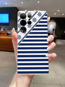1pc Premium Striped Pattern Transparent Soft TPU Phone Case, Anti-Scratch Anti-Fingerprint Protective Cover With Camera Lens Protection, Compatible With Apple, Nothing, Pixel, INFINIX, Redmi - Multicolor - View 5