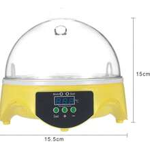 Mini Incubadora De Huevos, Mini Incubadora De Huevos De 7 Huevos, Máquina Para Incubar Huevos Transparentes, Control Automático De Temperatura Para Huevos De Pollo, Pato Y Pájaro - Amarillo - Ver 3