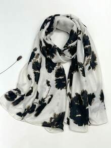 新款透气流苏披肩，优雅风格围巾，时尚女士真丝围巾，亮丽波点大围巾，多功能户外防晒沙滩披肩，头巾 - 彩色 - 查看 14