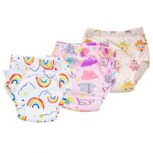 3/6pcs Pack Cartoon Print Training Pants, Washable Learning Underpants, Breathable Potty Training Cloth Nappy, Leakproof, Unisex, All Season Infant Underwear - Perfect Gift