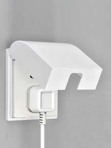 1 pieza Cubierta impermeable para toma de corriente, caja de conexiones eléctrica transparente y duradera, cubierta impermeable para interruptor y toma de corriente, cubierta impermeable autoadhesiva transparente - Protección contra salpicaduras para tomas y interruptores, compartimento de plástico transparente para gestión de cables, sin batería requerida, accesorio eléctrico para exteriores | Diseño de tapa transparente