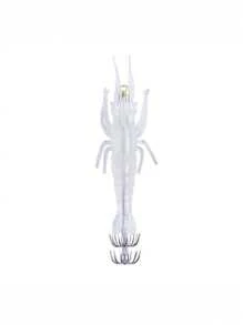 GOTURE Goture 1pc Luminous PVC Simulation Shrimp Shaped Squid Hook - Soft Bait Lure Lure For Large Shrimp, High Biomimetic Lure Lure For Lure Fishing