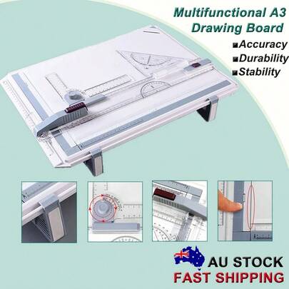 PRO A3 Drawing Board Table With Parallel Motion And Adjustable Angle Drafting AU - Sturdy Drafting Table For Office & Studio