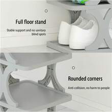 AMANKA Shoe Rack Tower 9 Tiers DIY Narrow Stackable Free Standing Skinny Shoes Cubby Storage Shelf Organizer For Entryway Hallway Garage,Stackable Shoe Rack Standing Shoe Organizer Small Shoe Shelf For Small Spaces And Narrow Spaces Plastic - trắng - Xem 6