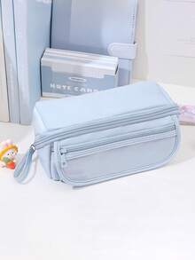 1pc Prism Designed 9-Layer Pencil Case, Large Capacity Pencil Bag For Girls, Waterproof And Dirt Resistant Storage Pouch, High Aesthetic Stationery Box For Elementary Students, Multi-Function Pencil Box For Children - Multicolor - View 9