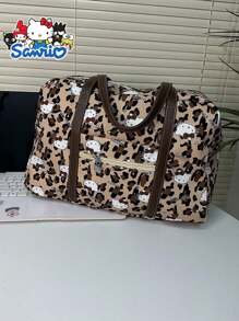 1pc Sanrio Hello Kitty Official Collaboration Travel Bag, Pink Polka Dot Large Capacity Gym Bag, Storage Bag, Ideal Gift For Travel, Short Business Trip, Workout, Outdoor, And More Travel Essentials Holiday Vacation Bag Luggage Suitcase Travel Bag For Women - Multicolor - View 7