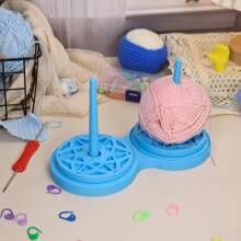 Dual Yarn Spinners Knitting Rotary Plastic Tools, Detachable Yarn Holders, Double Vertical Spinning Stand, Textile Wool Agri Flower Knitting Rotary Hand Knitting Tool 3D Printed