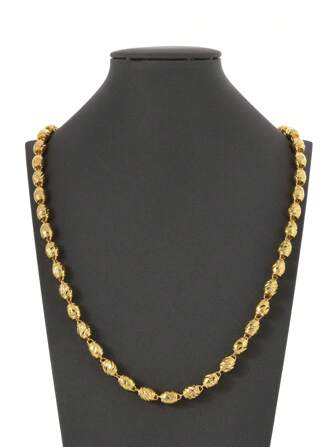 1 件中东沙特阿拉伯风格铜镀金空心链项链，送给家人和朋友的最佳礼物