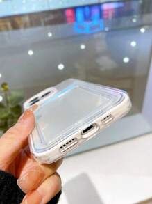 Apple Compatible With IPhone, 2-In-1 Card Slot TPU Phone Case - Soft Shell, Can Hold Cards & Coins, Anti-Fall, Sweat-Proof, Fingerprint-Proof, Wear-Resistant, No Fading Waterproof Shockproof Scratch Resistant - White - View 5