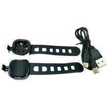 Luz de bike farol dianteiro e traseiro led para bike recarregável - Preto - Visão 3