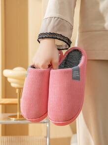 Chaussons chauds pour couples, chaussons d"intérieur épais et anti-dérapants pour femme pour l"automne, l"hiver et la période post-partum, chaussons d"hiver pour homme en polaire