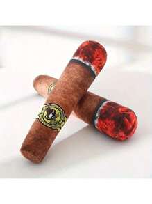 1pc Random Color Interactive Dog Doll, Plush Squeak Chew Cigar Design Doll, Creative Chewing Doll Suitable For Small To Medium Dogs - Cute Plush Gift For Dog Birthday - Multicolor - View 7