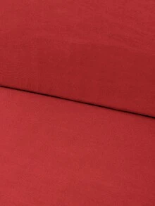 1pc Minimalist Modern Solid Color Milk Silk Elastic Sofa Seat Cushion Cover, Suitable For All Seasons - Bright Red - View 8