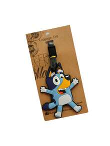 Bluey 1Pc Blueys Family And Friends Luggage Label Kawaii Luggage Tag Cartoon Bluey Bingo Dog Cute Coco Rusty Muffin Suitcase ID Address Holder Baggage Boarding Portable Party Favor Small Gifts Give Away
