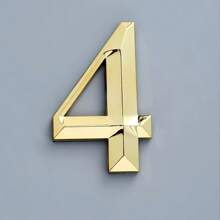 金色 3D 浮动自粘门牌号贴纸 0-9 – 防锈树脂邮箱号码，适用于家庭、办公室和酒店房间 – 易于安装，无需布线