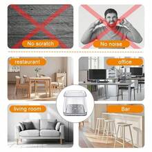 4/12/20/24pcs Square Chair Leg Floor Protectors - Silicone Furniture Pads, For Hardwood And Tile Floor Protection, Anti-Slip Chair Leg Covers, Transparent Polished Finish, Noise-Reducing And Scratch-Resistant Chair Leg Protectors